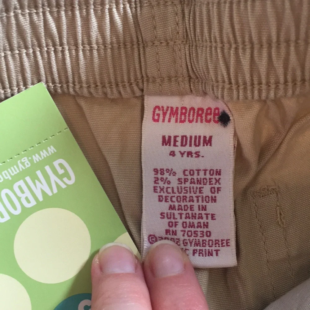 NWT Gymboree khaki flare pants with flower detail
